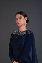 Navy Blue Scintillating Sharara Setuntitled (6 of 10)